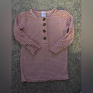 Lou Lou and Company Red and White Ribbed Striped Top Only 6-12 months